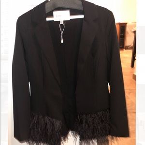 Lucy Paris Blazer with faux feather ends